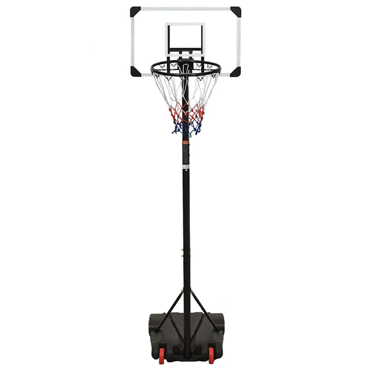 basketballstativ med plade 216-250 cm polycarbonat transparent
