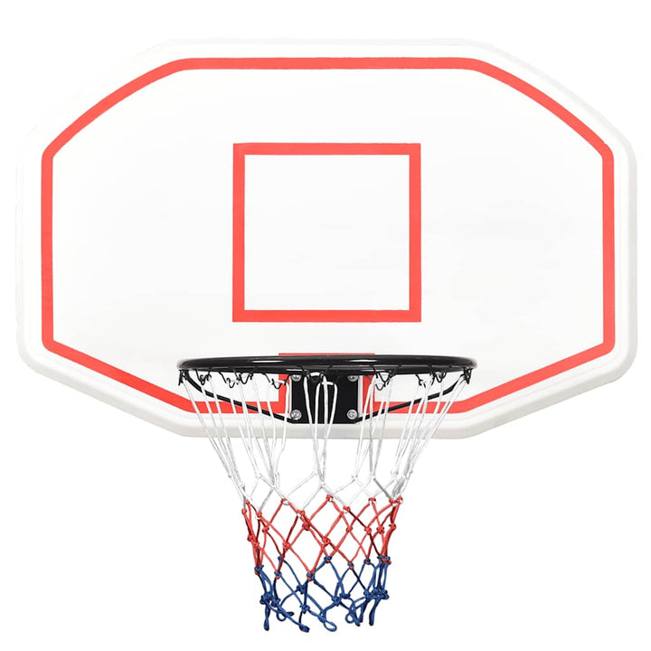 basketballkurv med plade 109x71x3 cm polyethylen hvid