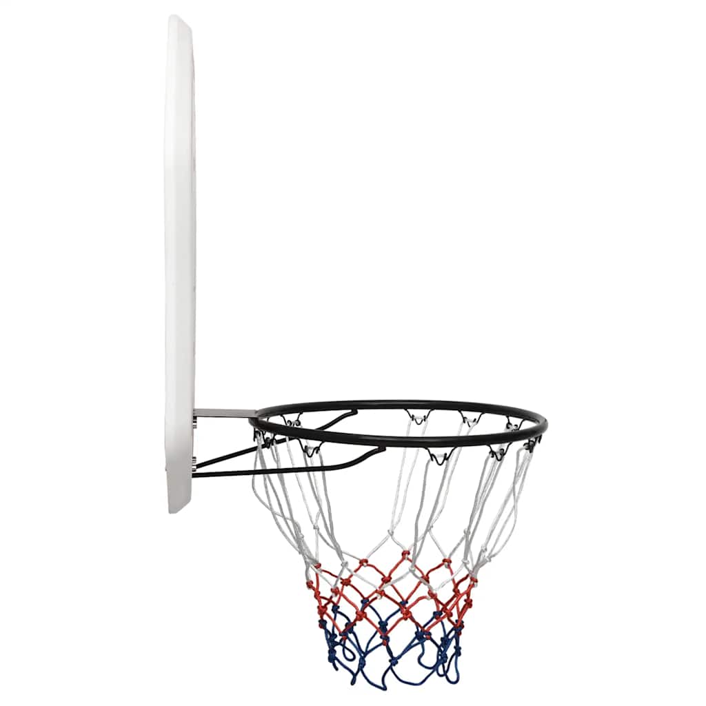 basketballkurv med plade 109x71x3 cm polyethylen hvid