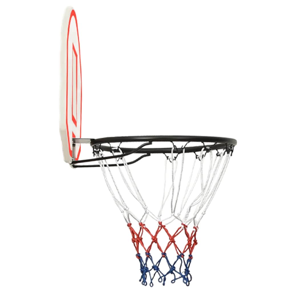 basketballkurv med plade 71x45x2 cm polyethylen hvid