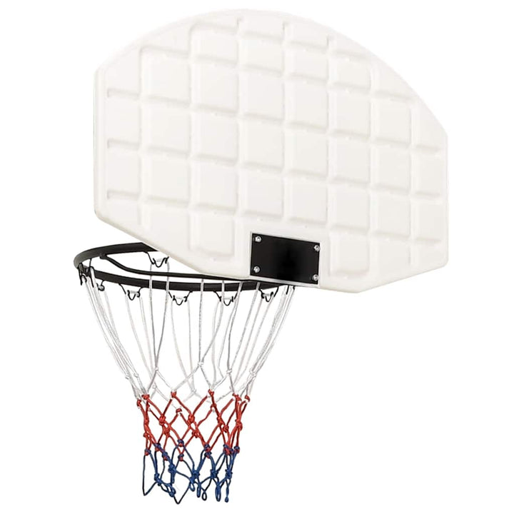basketballkurv med plade 71x45x2 cm polyethylen hvid