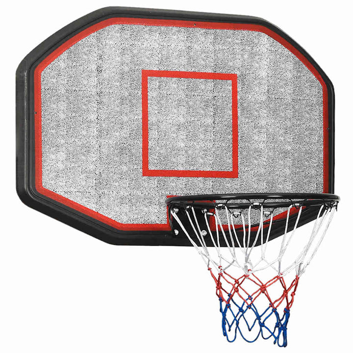 basketballkurv med plade 109x71x3 cm polyethylen sort