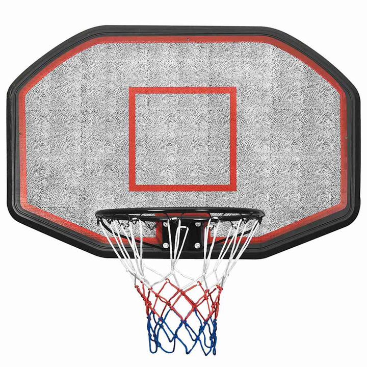 basketballkurv med plade 109x71x3 cm polyethylen sort