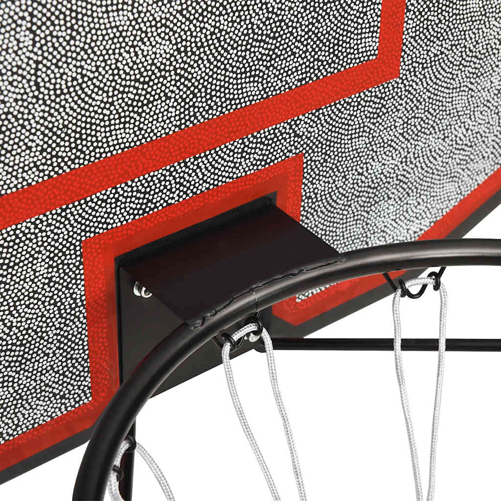 basketballkurv med plade 90x60x2 cm polyethylen sort
