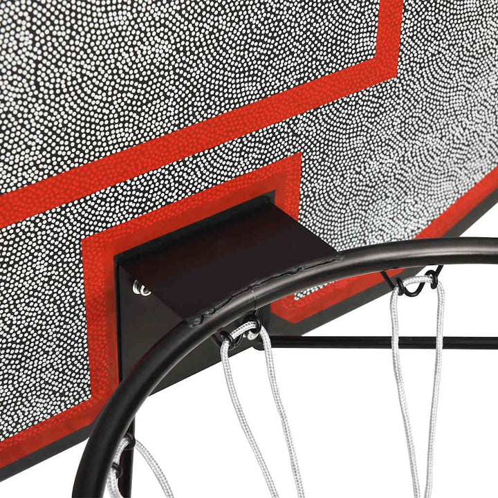 basketballkurv med plade 90x60x2 cm polyethylen sort