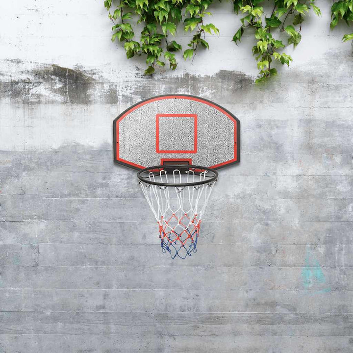 basketballkurv med plade 71x45x2 cm polyethylen sort