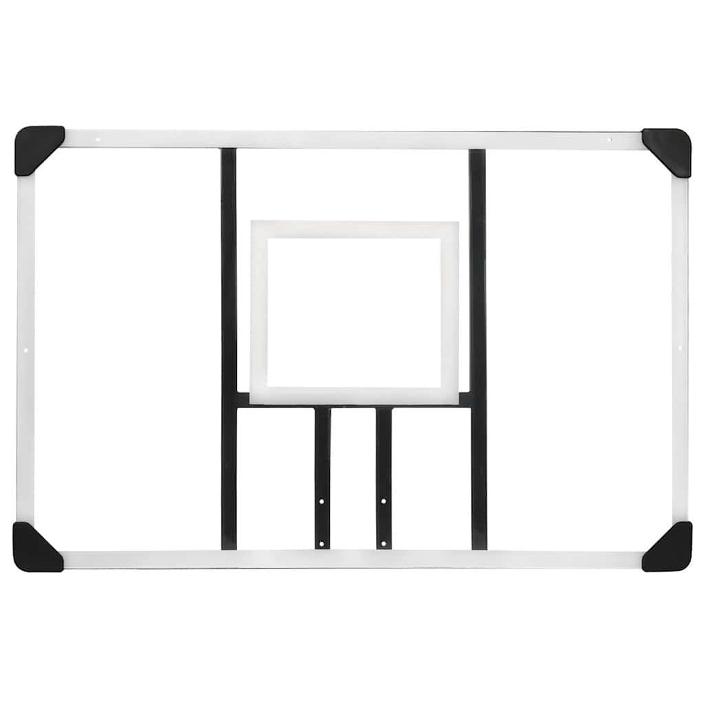 basketballkurv med plade 106x69x3 cm polycarbonat transparent