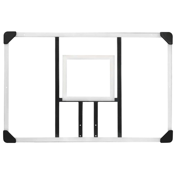 basketballkurv med plade 106x69x3 cm polycarbonat transparent