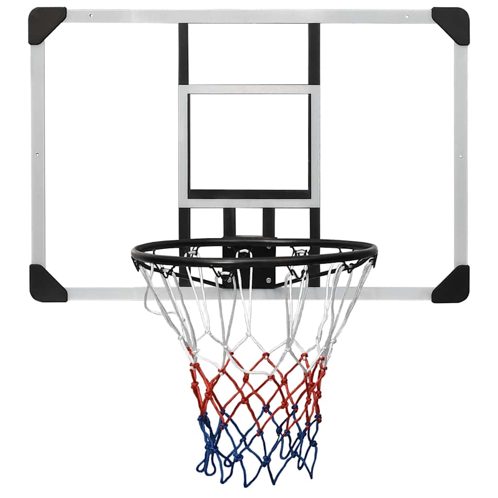 basketballkurv med plade 90x60x2,5 cm polycarbonat transparent