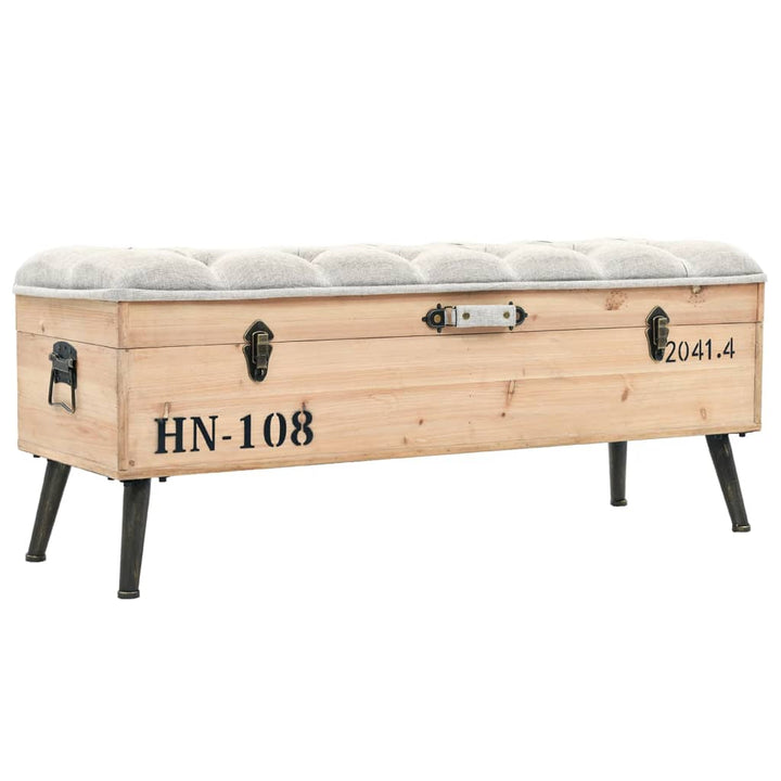 Opbevaringsbænk 110 cm Solid Fyr