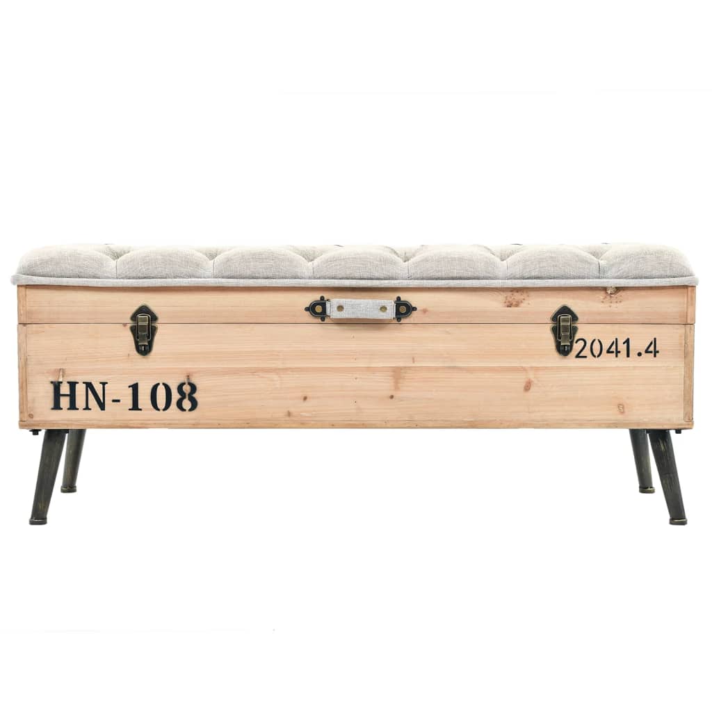 Opbevaringsbænk 110 cm Solid Fyr