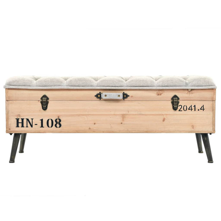 Opbevaringsbænk 110 cm Solid Fyr