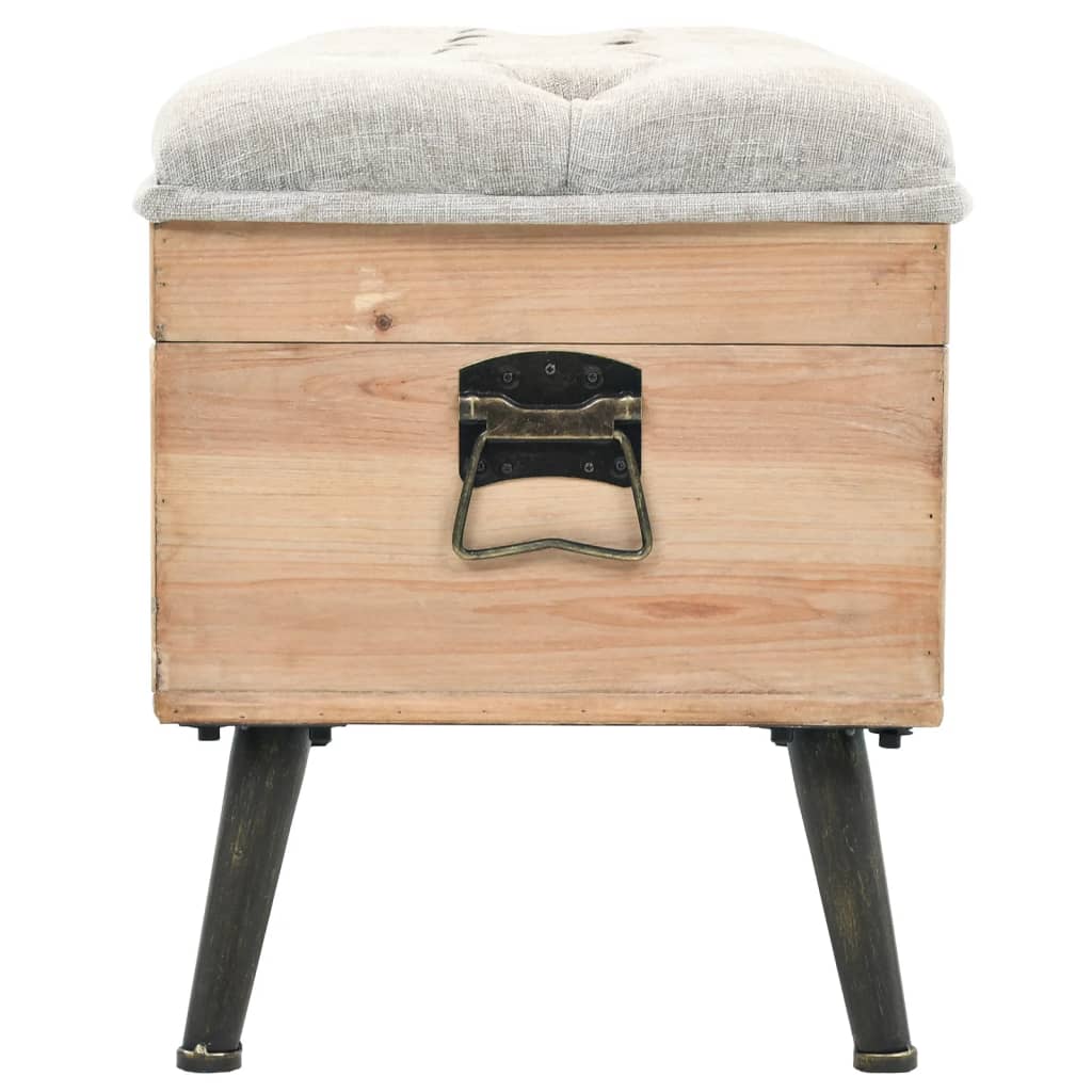 Opbevaringsbænk 110 cm Solid Fyr