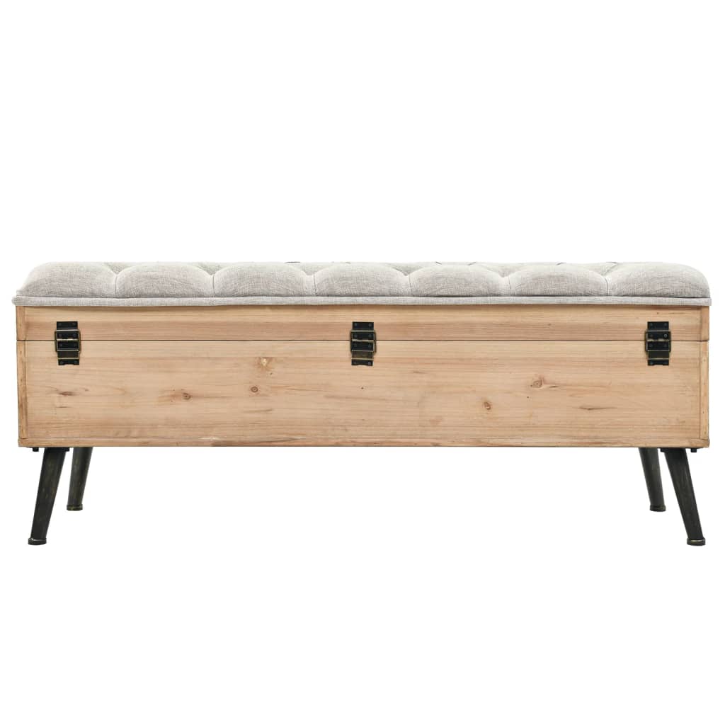 Opbevaringsbænk 110 cm Solid Fyr