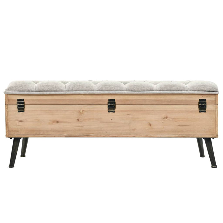 Opbevaringsbænk 110 cm Solid Fyr