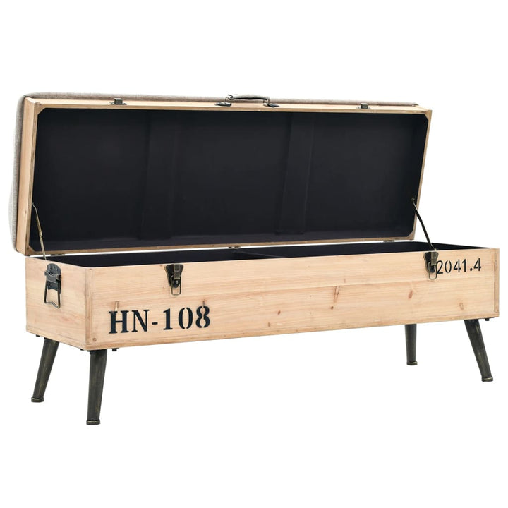 Opbevaringsbænk 110 cm Solid Fyr
