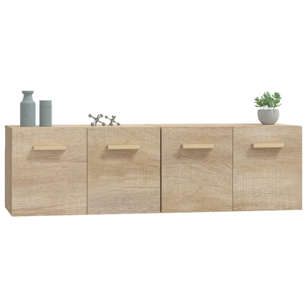 vægskabe 2 stk. 60x36,5x35 cm konstrueret træ sonoma-eg