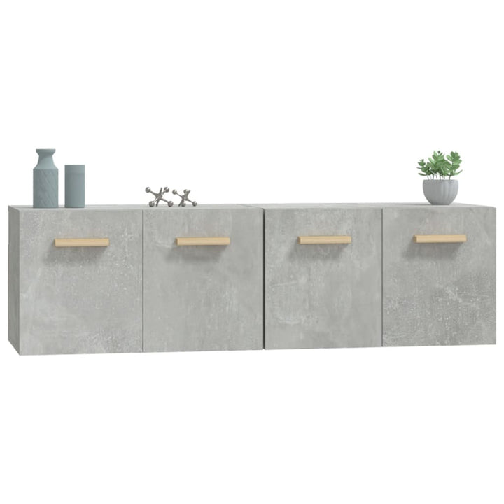 vægskabe 2 stk. 60x36,5x35 cm konstrueret træ betongrå