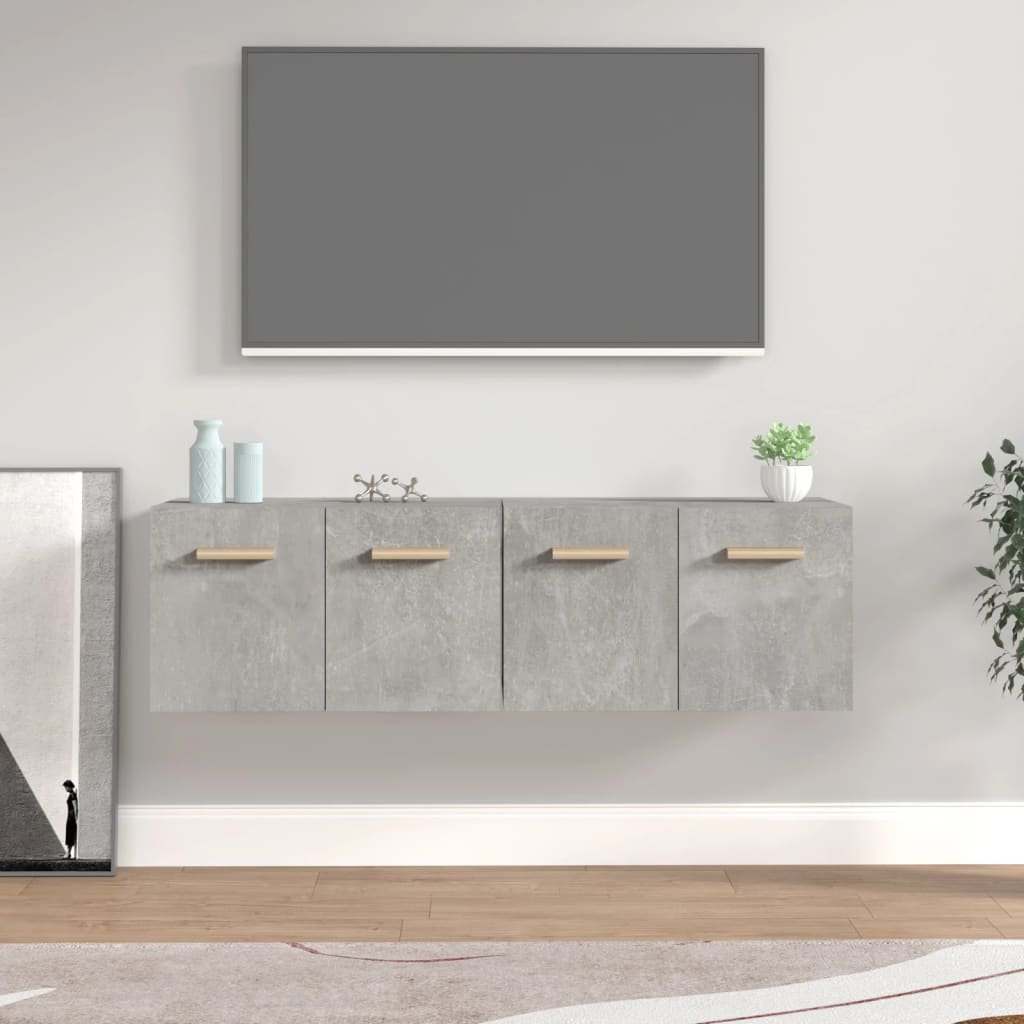 vægskabe 2 stk. 60x36,5x35 cm konstrueret træ betongrå