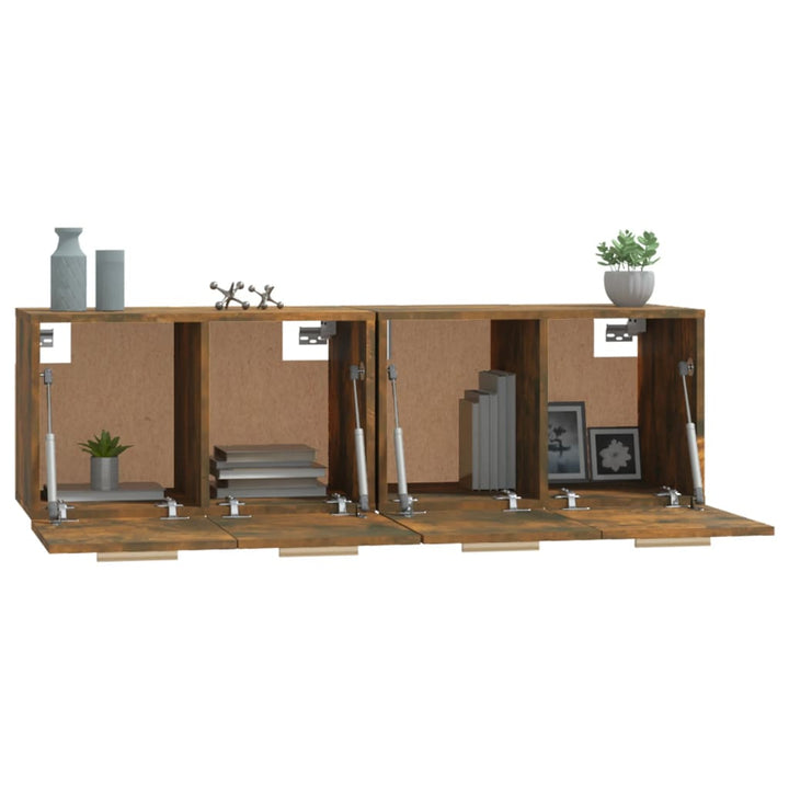 vægskabe 2 stk. 60x36,5x35 cm konstrueret træ sonoma-eg