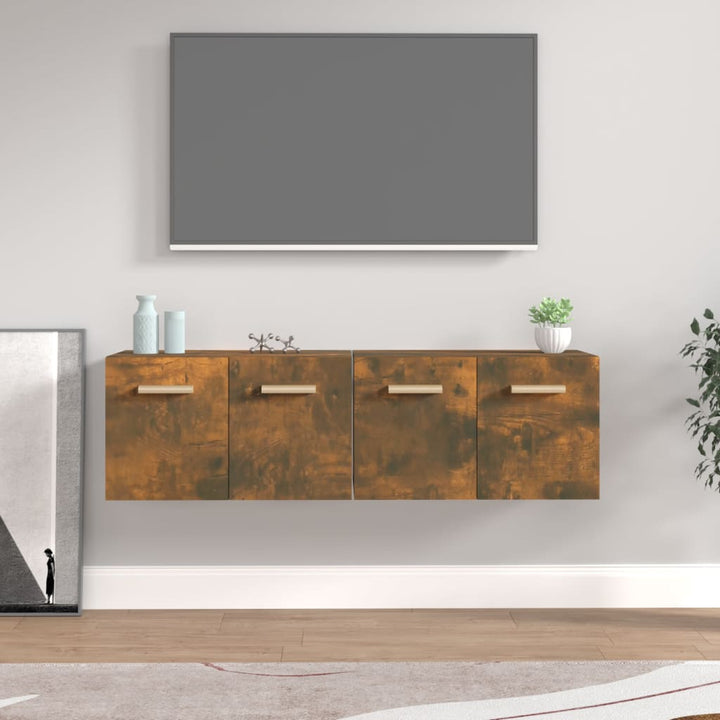 vægskabe 2 stk. 60x36,5x35 cm konstrueret træ sonoma-eg