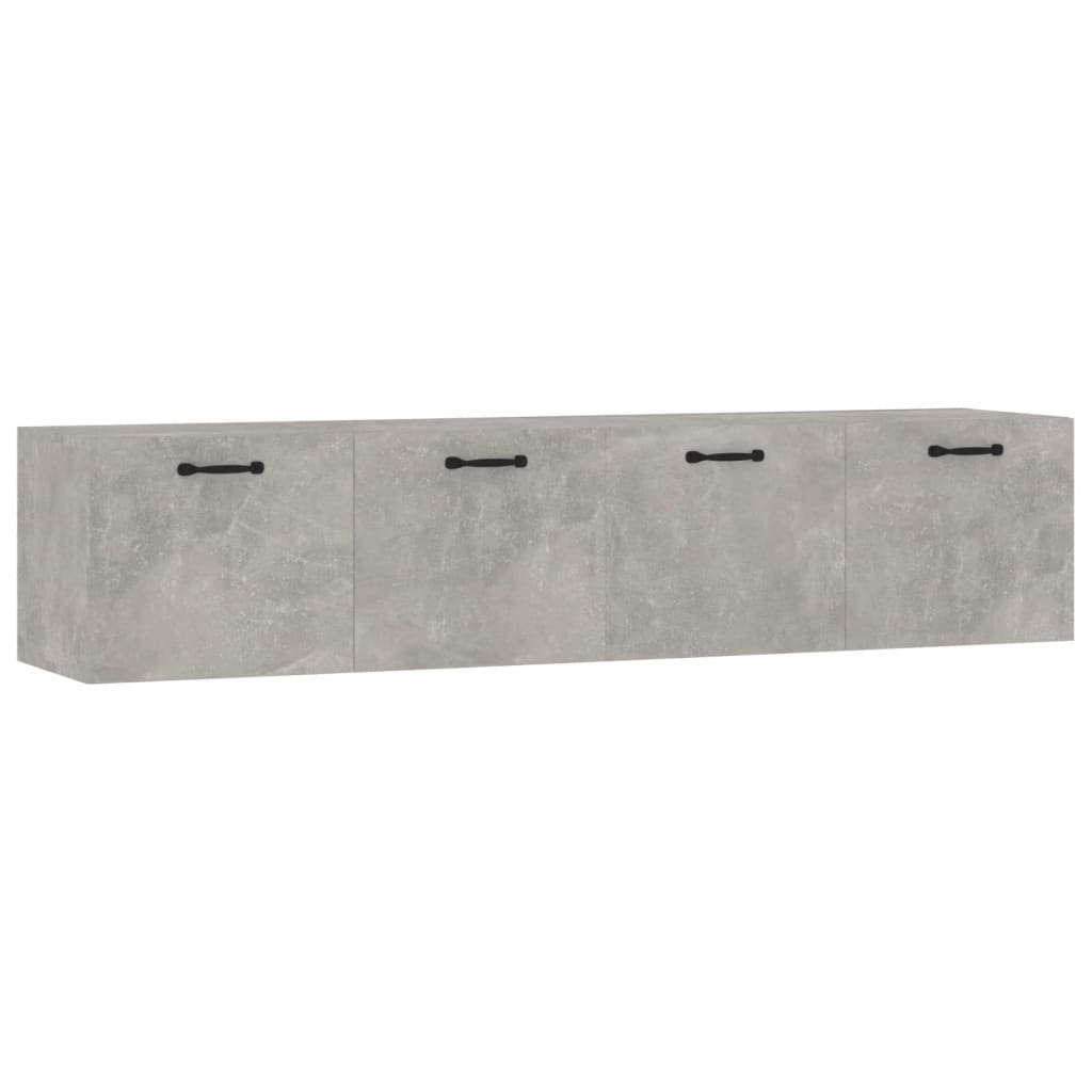 vægskabe 2 stk. 60x36,5x35 cm konstrueret træ betongrå