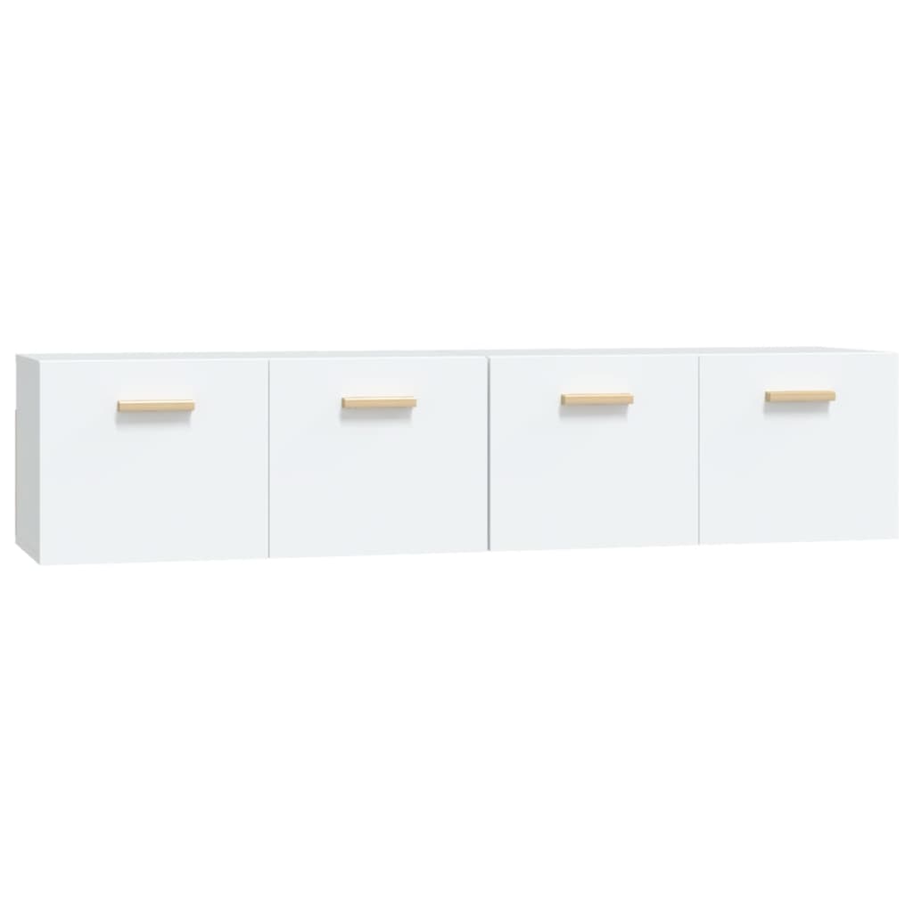 vægskabe 2 stk. 80x35x36,5 cm konstrueret træ hvid