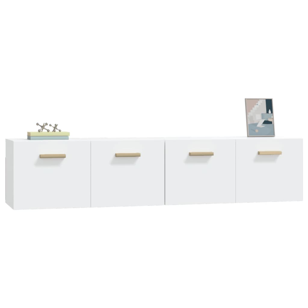 vægskabe 2 stk. 80x35x36,5 cm konstrueret træ hvid