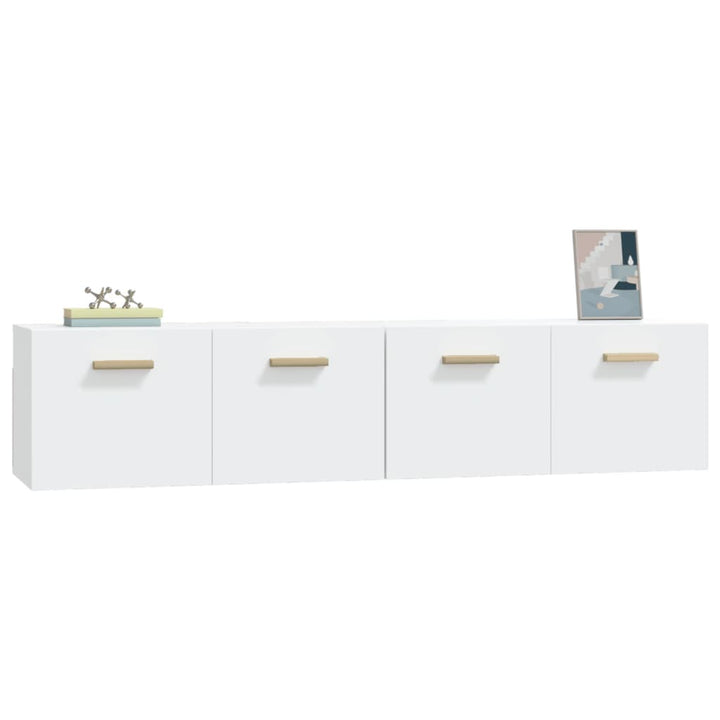 vægskabe 2 stk. 80x35x36,5 cm konstrueret træ hvid