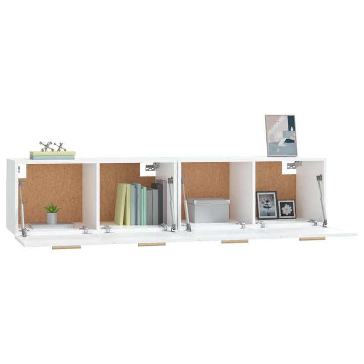 vægskabe 2 stk. 80x35x36,5 cm konstrueret træ hvid