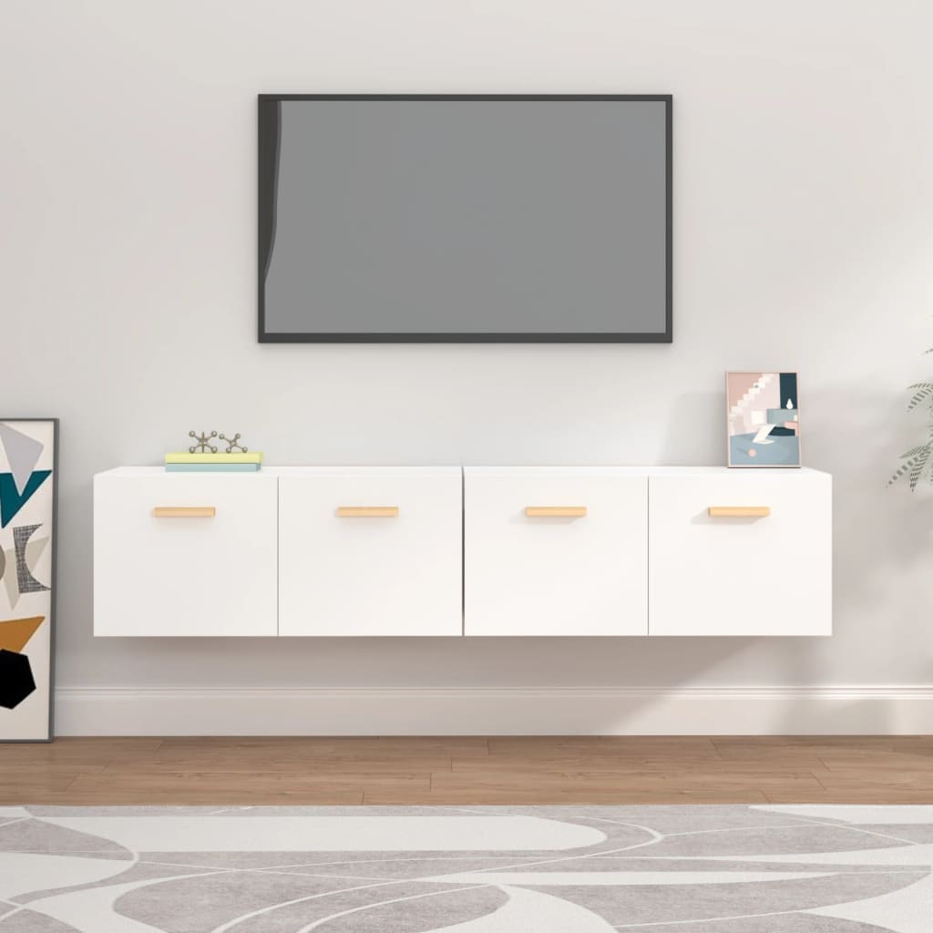vægskabe 2 stk. 80x35x36,5 cm konstrueret træ hvid