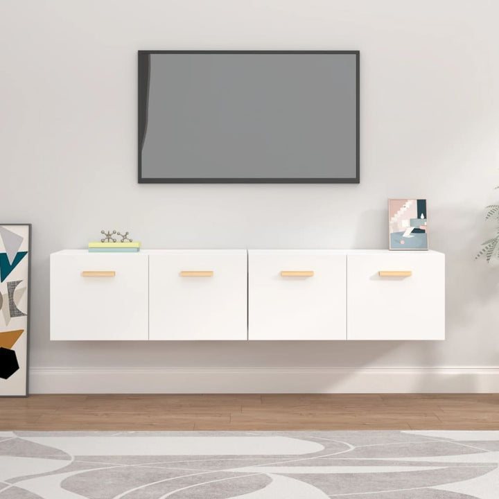 vægskabe 2 stk. 80x35x36,5 cm konstrueret træ hvid