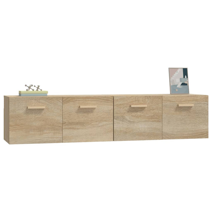 vægskabe 2 stk. 80x35x36,5 cm konstrueret træ sonoma-eg