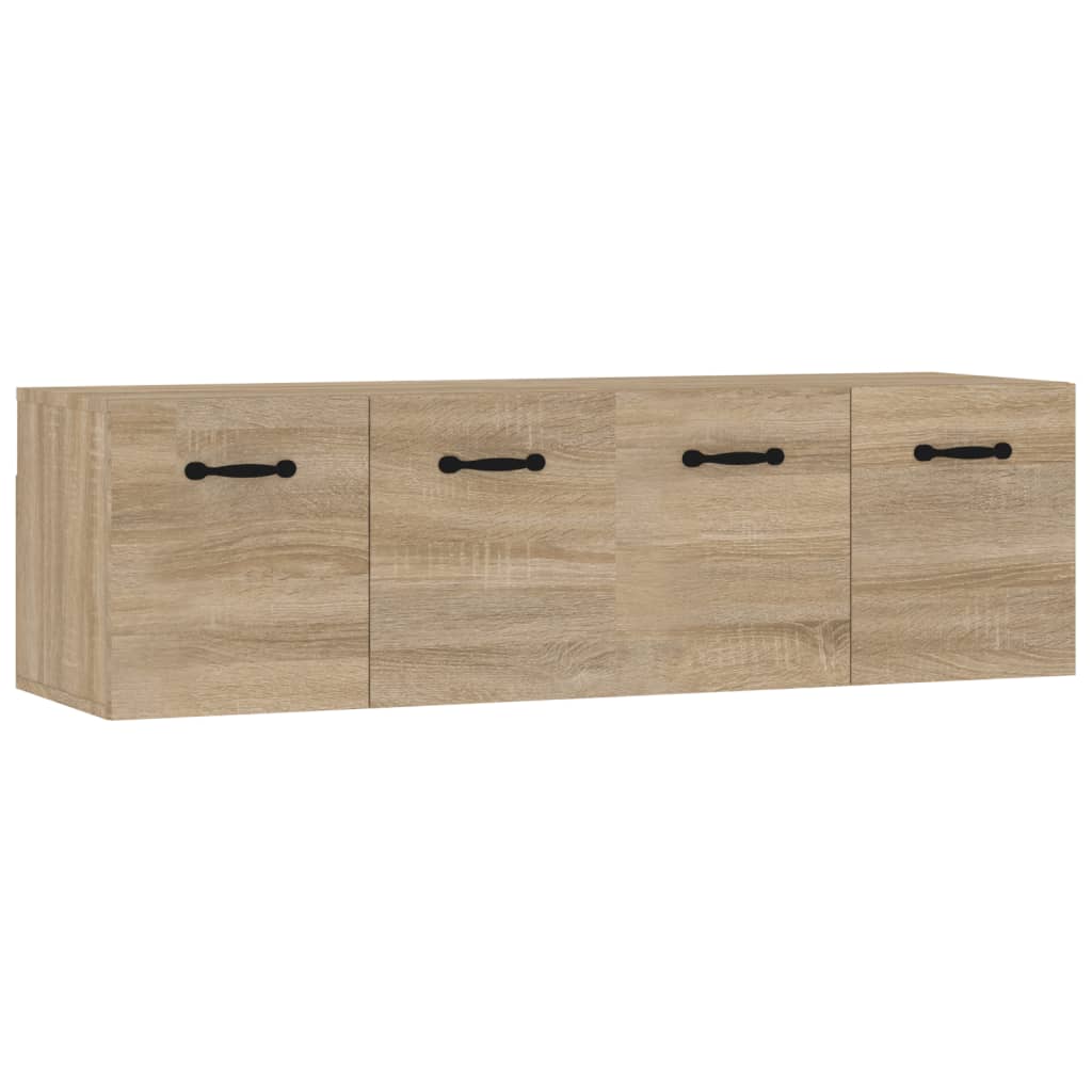 vægskabe 2 stk. 80x35x36,5 cm konstrueret træ sonoma-eg