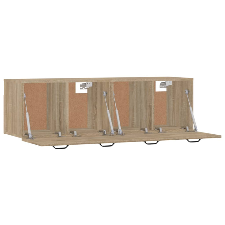 vægskabe 2 stk. 80x35x36,5 cm konstrueret træ sonoma-eg