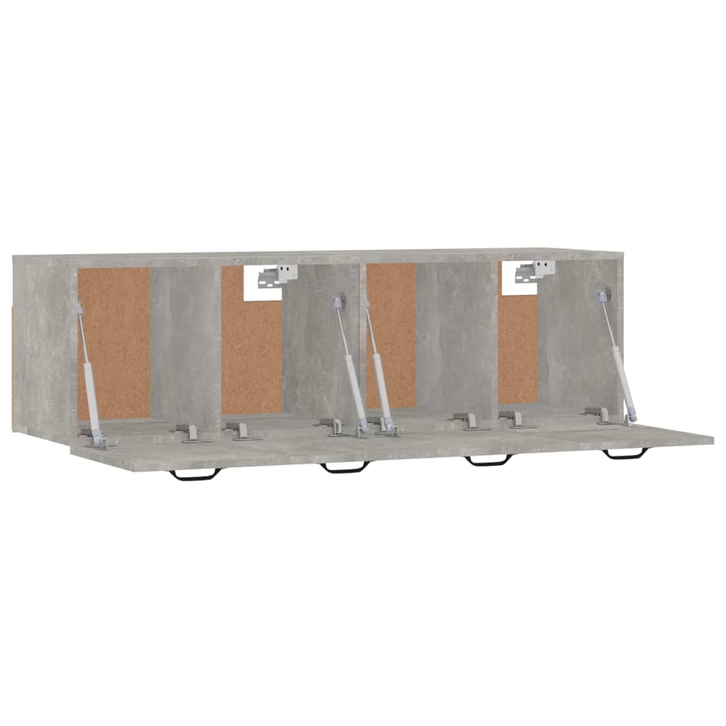 vægskabe 2 stk. 80x35x36,5 cm konstrueret træ betongrå