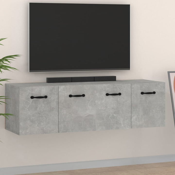 vægskabe 2 stk. 80x35x36,5 cm konstrueret træ betongrå