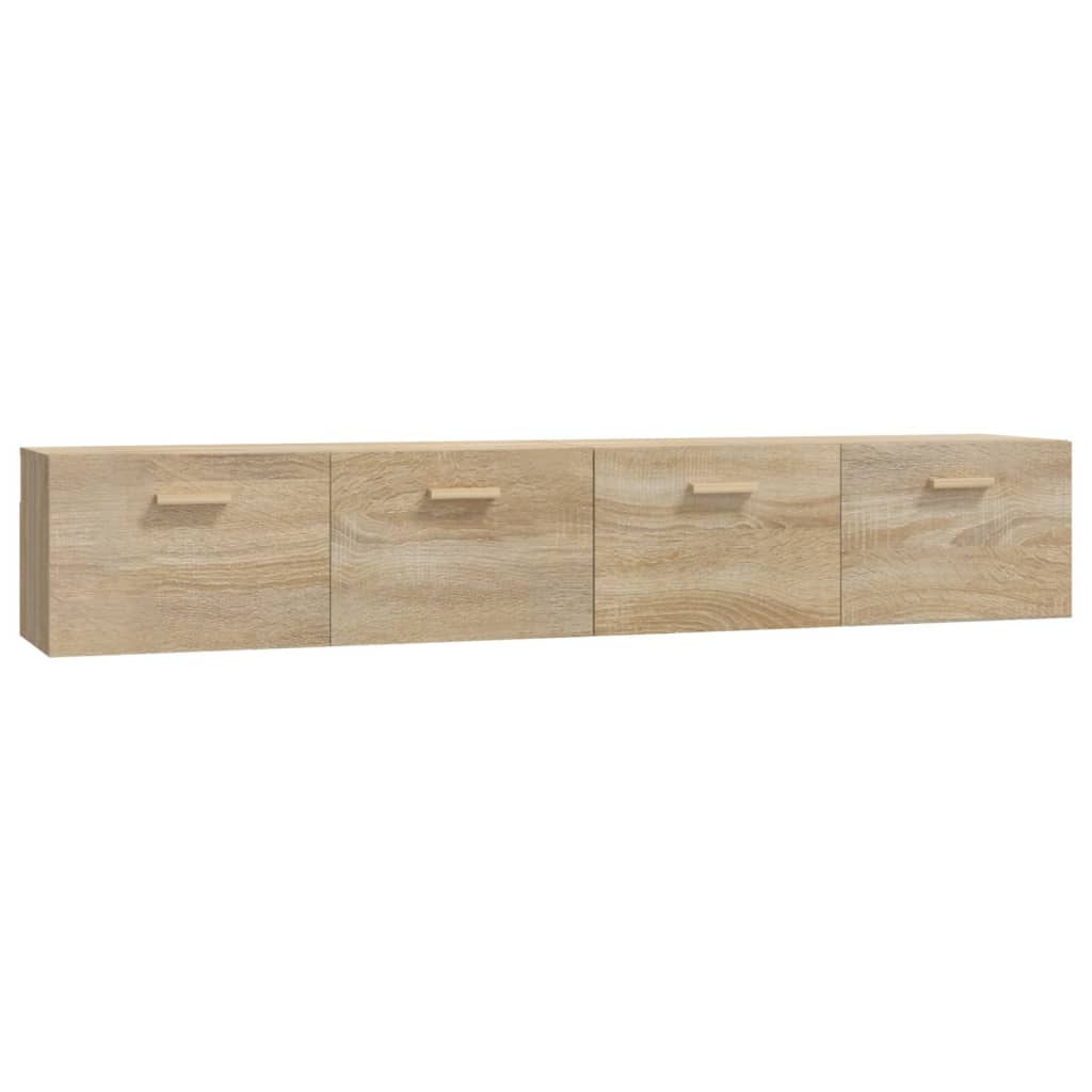 vægskabe 2 stk. 100x36,5x35 cm konstrueret træ sonoma-eg