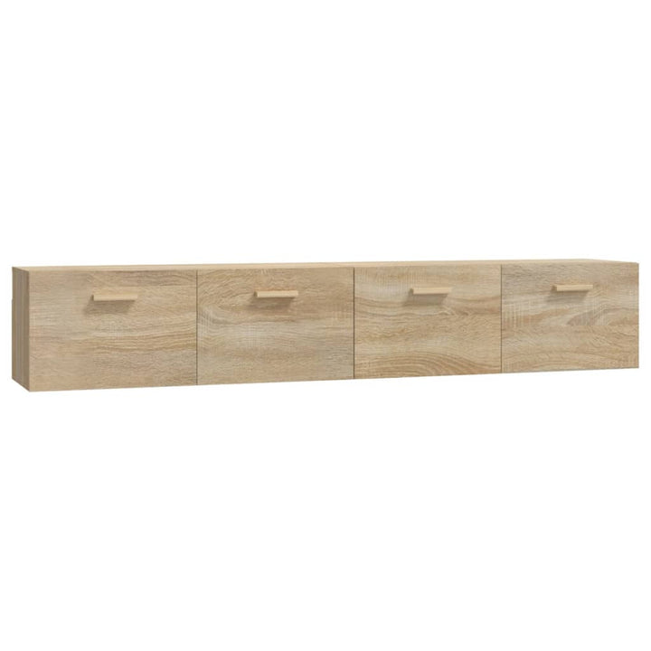 vægskabe 2 stk. 100x36,5x35 cm konstrueret træ sonoma-eg