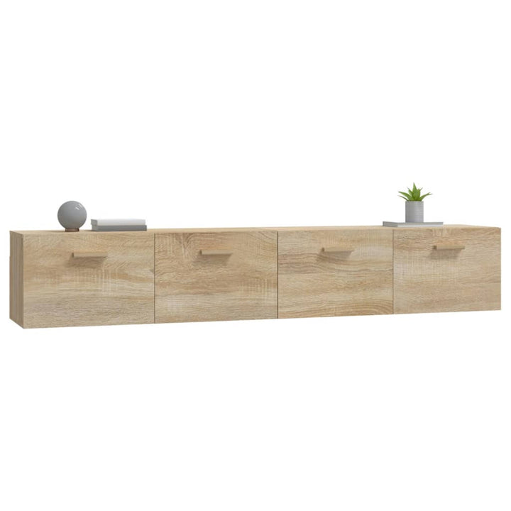vægskabe 2 stk. 100x36,5x35 cm konstrueret træ sonoma-eg