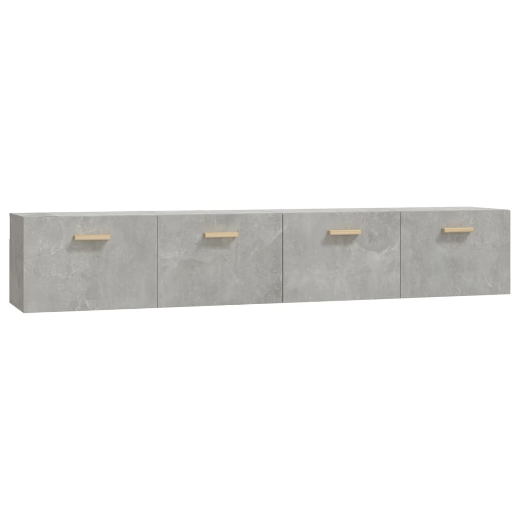 vægskabe 2 stk. 100x36,5x35 cm konstrueret træ betongrå