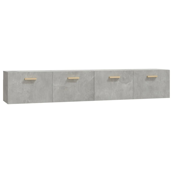 vægskabe 2 stk. 100x36,5x35 cm konstrueret træ betongrå