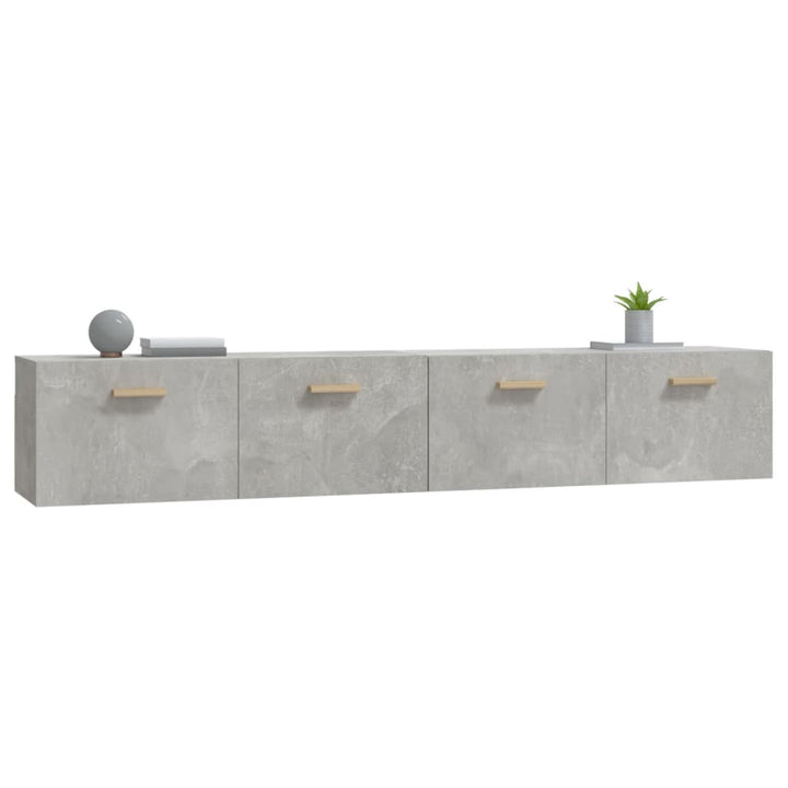 vægskabe 2 stk. 100x36,5x35 cm konstrueret træ betongrå