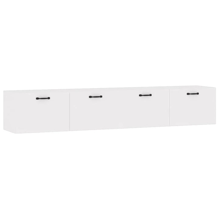 vægskabe 2 stk. 100x36,5x35 cm konstrueret træ hvid