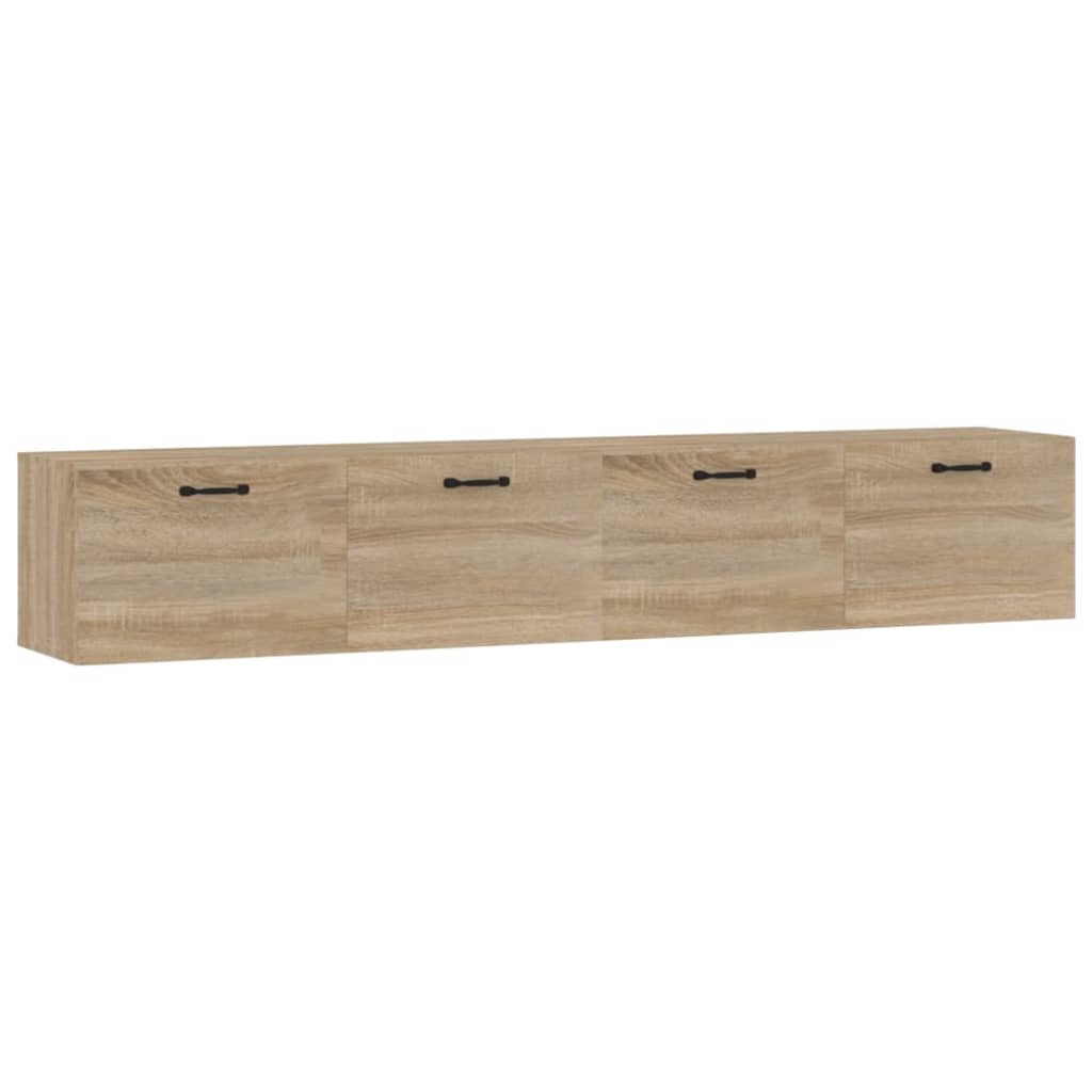 vægskabe 2 stk. 100x36,5x35 cm konstrueret træ sonoma-eg