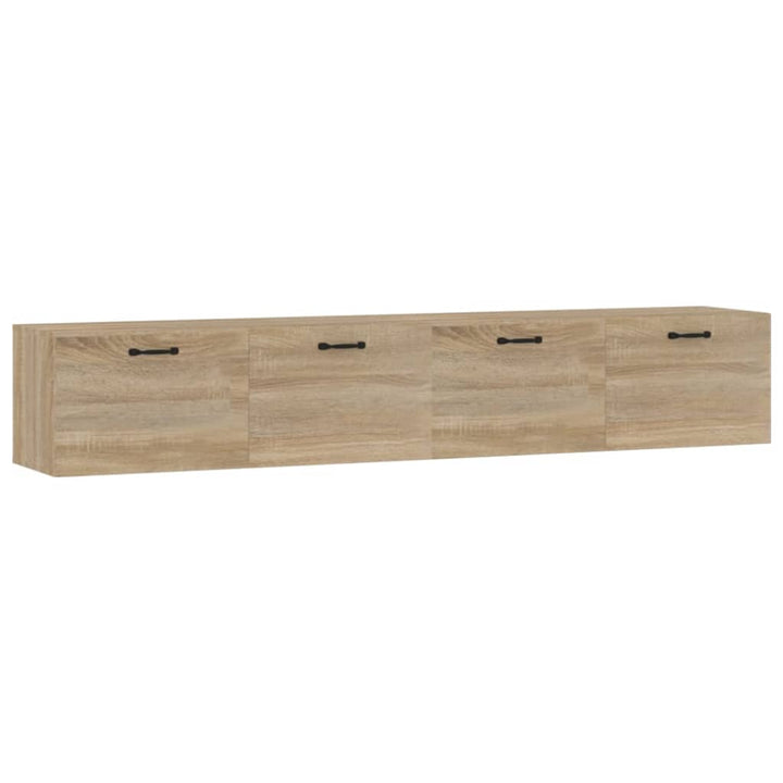 vægskabe 2 stk. 100x36,5x35 cm konstrueret træ sonoma-eg