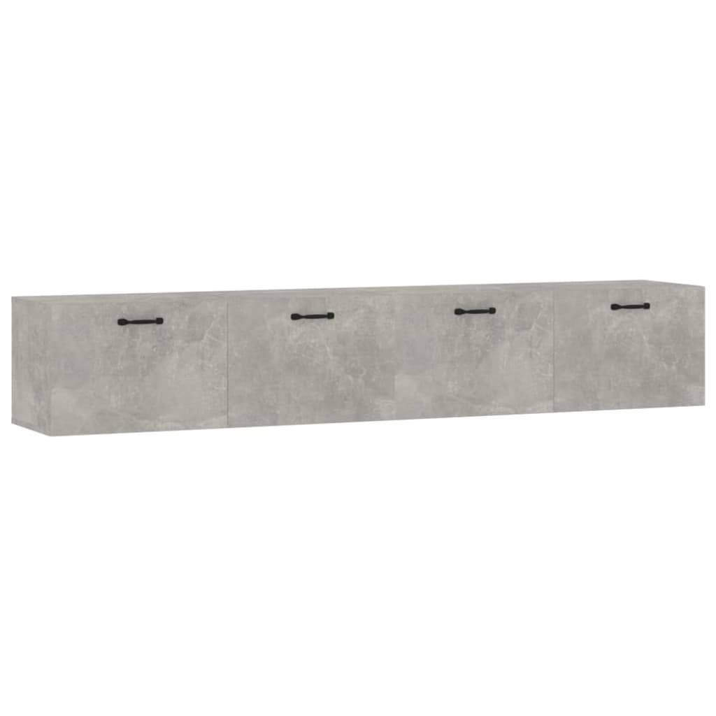 vægskabe 2 stk. 100x36,5x35 cm konstrueret træ betongrå