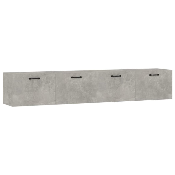 vægskabe 2 stk. 100x36,5x35 cm konstrueret træ betongrå
