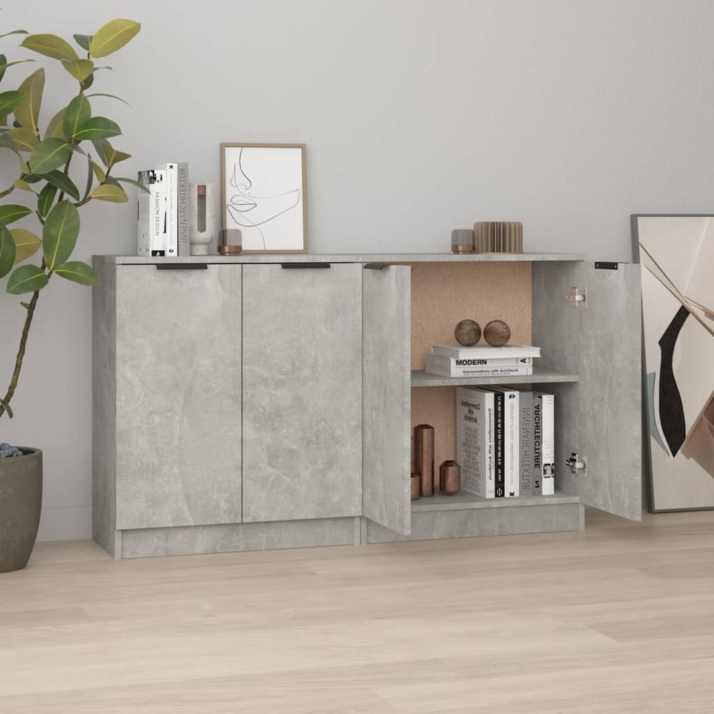 skænke 2 stk. 60x30x70 cm konstrueret træ betongrå