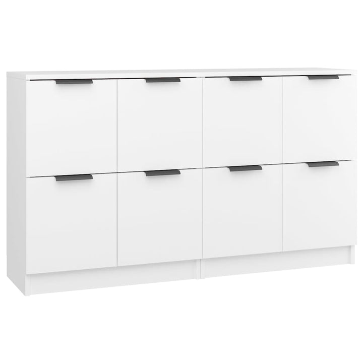 skænke 2 stk. 60x30x70 cm konstrueret træ hvid